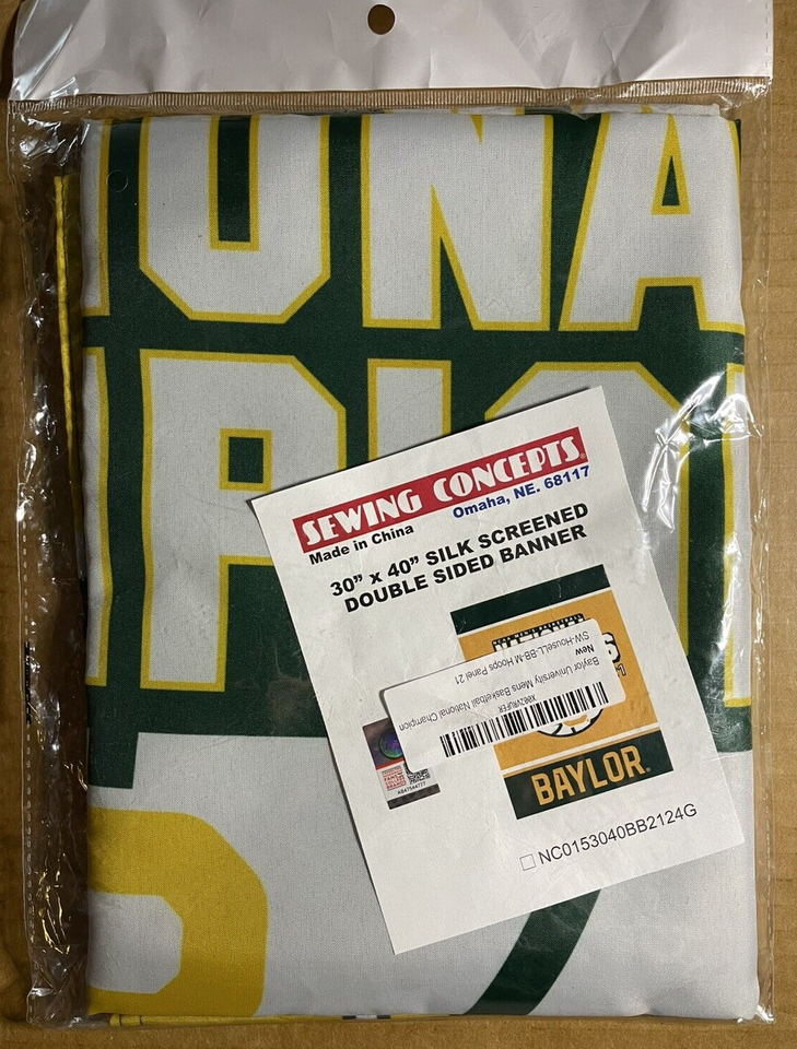 Baylor Bears 2021 Basketball Mens National Champions FlagDouble Sided