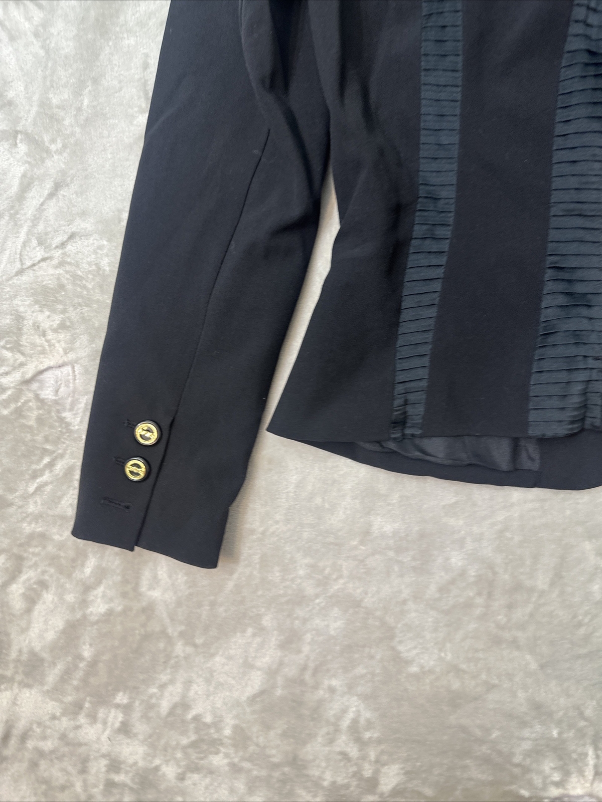 Vintage Black Blazer Fancy Button