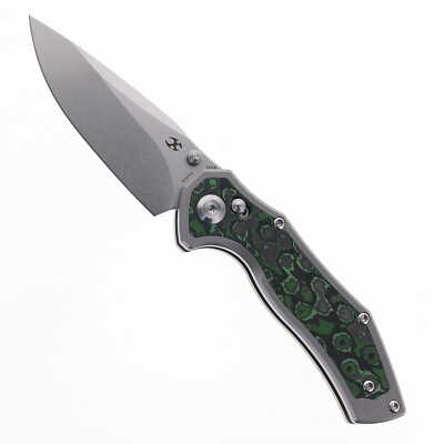 Kansept Apollo Folding Knife SW Ti/Jungle Wear FatCarbon Handle S35VN K2107V1