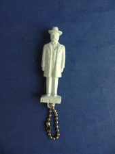 Nice Collectible ~ Vintage 1980's Jack Daniels 2 3/4" Plastic Statue Keychain