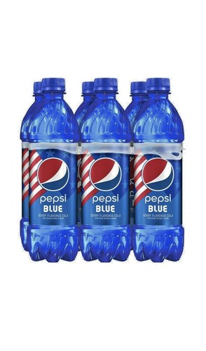 NEW PEPSI BLUE LIMITED EDITION 6 BOTTLES PEPSI BLUE 16.9oz BOTTLES FREE SHIPPING