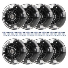 8pcs Inline Skate Wheels Led Light-Up Wheels 64/70/72/76/80mm w/Bushings 85-8...