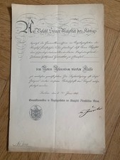 Urkunde Eisenbahner aus Elberfeld zum - Roten Adlerorden 4. Klasse - Berlin 1913