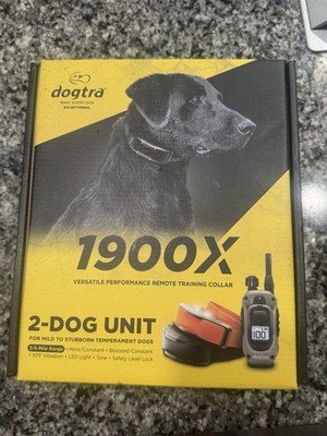 Dogtra 1900X Remote Training Collar 2-Dog, Boost & XPP Vibration, 3/4 Mile Range