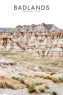 Badlands National Park Poster Premium Photo Print Wall Art 4 Sizes #3