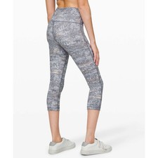 Lululemon Wunder Under Crop High-Rise Full-On Luxtreme 21" Size 4 Gray