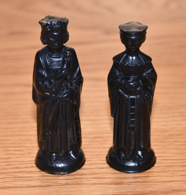 Vintage ES Lowe Renaissance Chess Set Replacement Piece Black King & Queen only