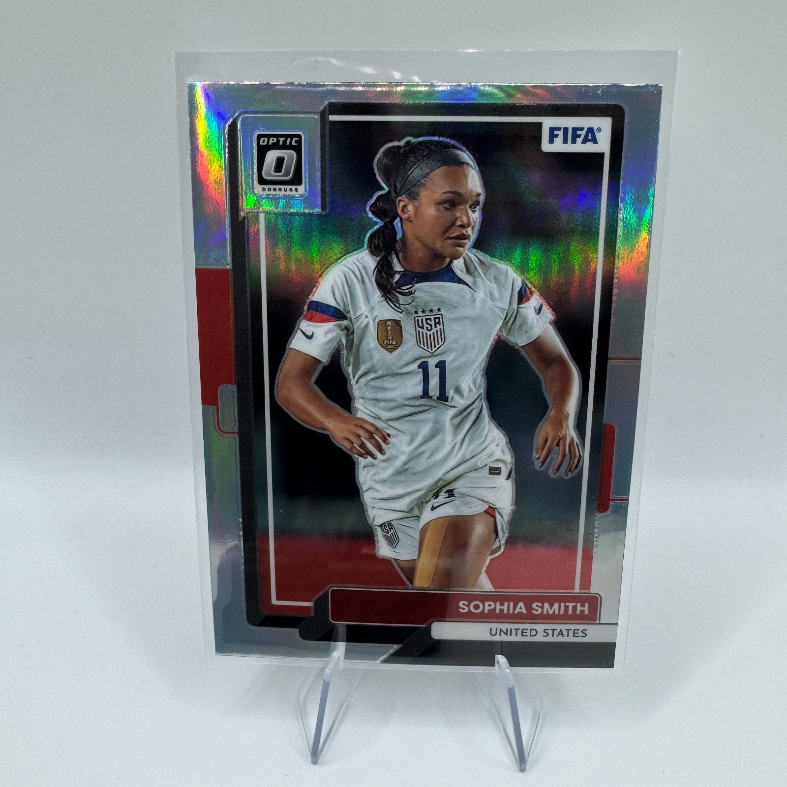 2022-23 Panini Donruss Optic Holo Silver Prizm Sophia Smith #129
