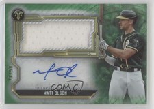 2020 Topps Triple Threads Single Jumbo Relics Emerald 27/50 Matt Olson Auto 1is1