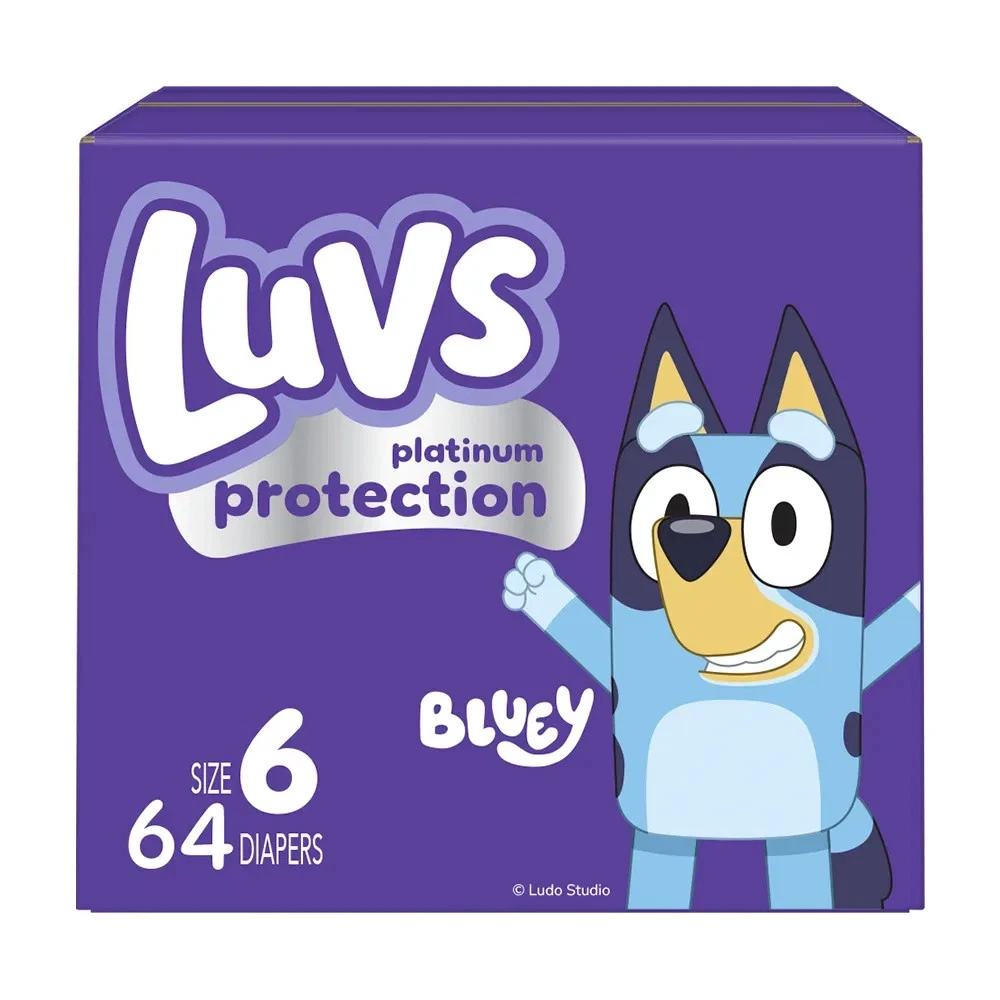 4 boxes Luvs Diapers Size 6, 64 Count, $29.99 per box