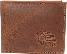 Marshal Eagle USA RFID Blocking Real Leather Bifold Classic Wallet for Men