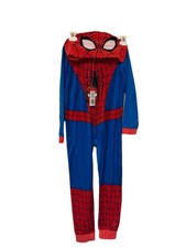 Spider-Man Hooded Union Suit Pajamas Boys Size 8 NWT