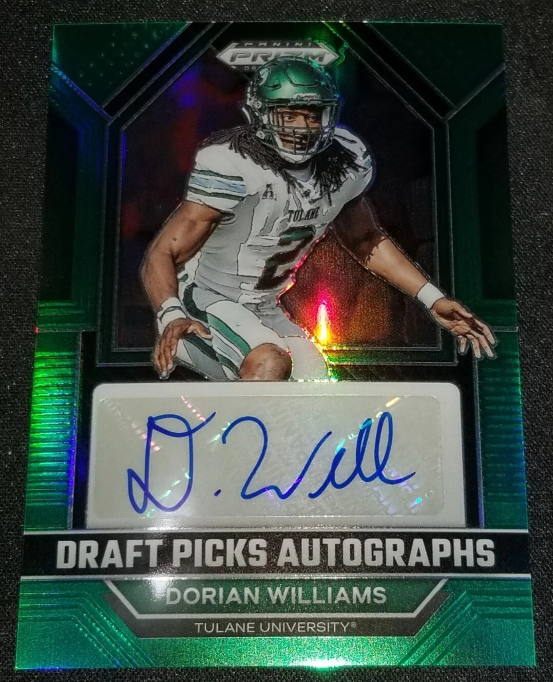 Dorian Williams Panini Prizm Draft Picks Draft Picks Autographs #DPADOW Green
