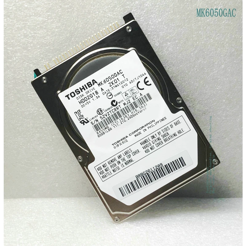MK6050GAC Toshiba 60GB built-in 2.5" automotive temperature control hard drive - Image 2 of 4