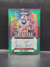 2025 Prizm Draft Picks - Sean Tucker #SS-SNT Green Pulsar Sensational Auto #d/25