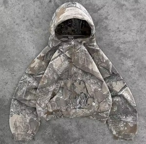 Camouflage Zip Hoodie / Kapuzenjacke Unisex Oversize Streetwear Camo Jacke Neu