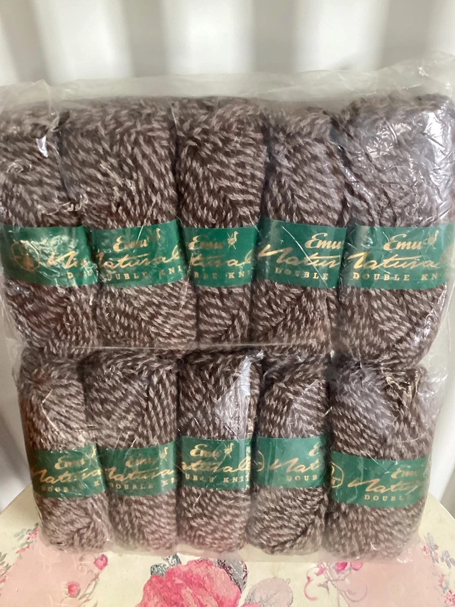 emu naturally pure wool ENGLAND  50g yarn 5 balls  lot 2