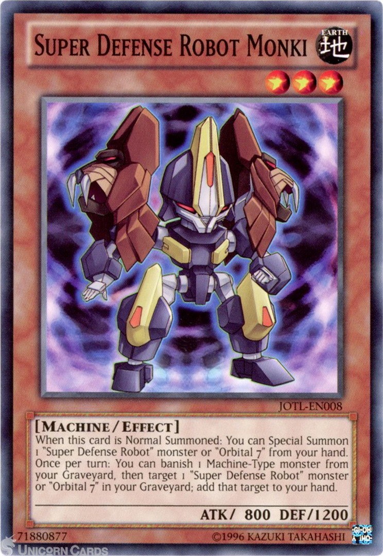 JOTL-EN008 Super Defense Robot Monki : Common UNL Edition Mint YuGiOh Card