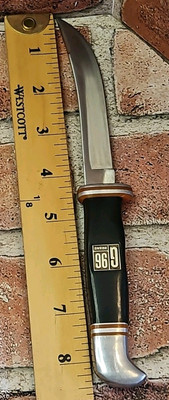 Vintage Japanese G96 Brand Fixed Blade Knife Model 910 Black Rust