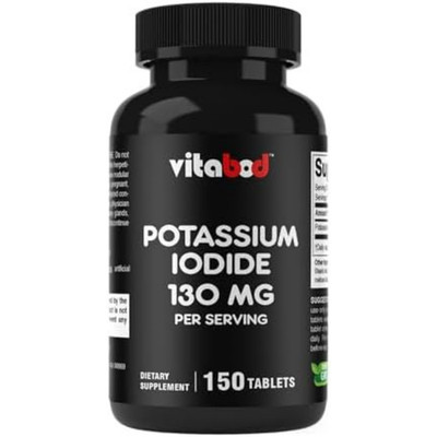 Potassium + Iodide Pills Tablets 130 mg Supplement Survival Kit Fallout