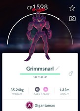Gigantamax Grimmsnarl  Trade Pokémon Trade Go 