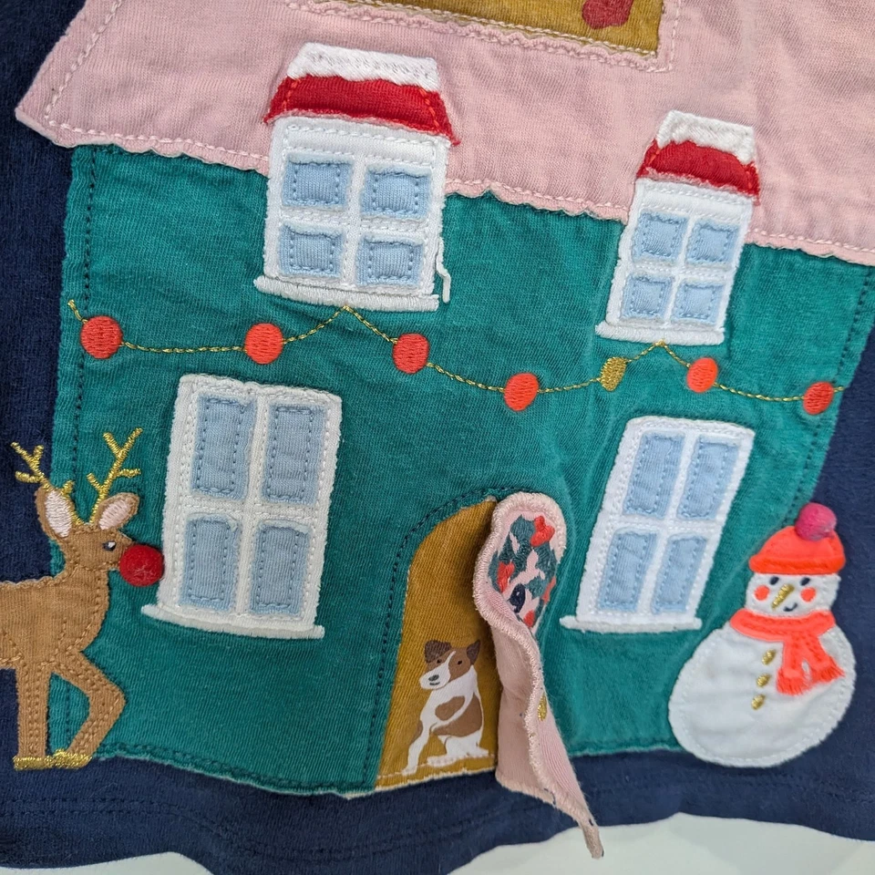 Mini Boden Peek a Boo衬衫圣诞节  — 第 2/4 张图片