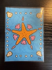 ACEO Original Abstract Tide Pools Acrylic 2.5” x 3.5” by Little Bug Creations
