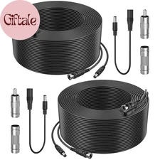 2PK 115Ft Security Camera Cable - All-In-One HD Video Power Cable for DVR & Moni