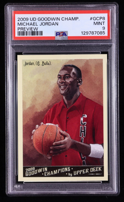 RARE- Michael Jordan 2009 Upper Deck Goodwin Champions Preview #GCP8 (PSA 9)