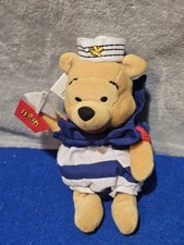 Disney Store Winnie the Pooh Nautical/Sailor/Cruise - Bean Bag Plush Toy Vintage