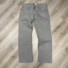 Levis Signature Straight 100% Cotton Jeans W33 L30 Mens Grey Denim