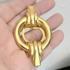 Vintage Signed Specialty House Gold Tone Scarf Clip Sweater Clip Large 2 3/4" L