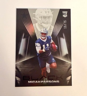 Panini Black 2021 Micah Parsons RC Rookie #146 Dallas Cowboys 15/75