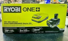 Ryobi One + 18V HP Starter Kit w/4.0 Ah Battery and Fast Charger PSK014 (OB)