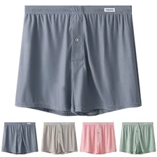 Lightweight and Breathable Men's Underpants Boxer Briefs Shorts in Ice Silk