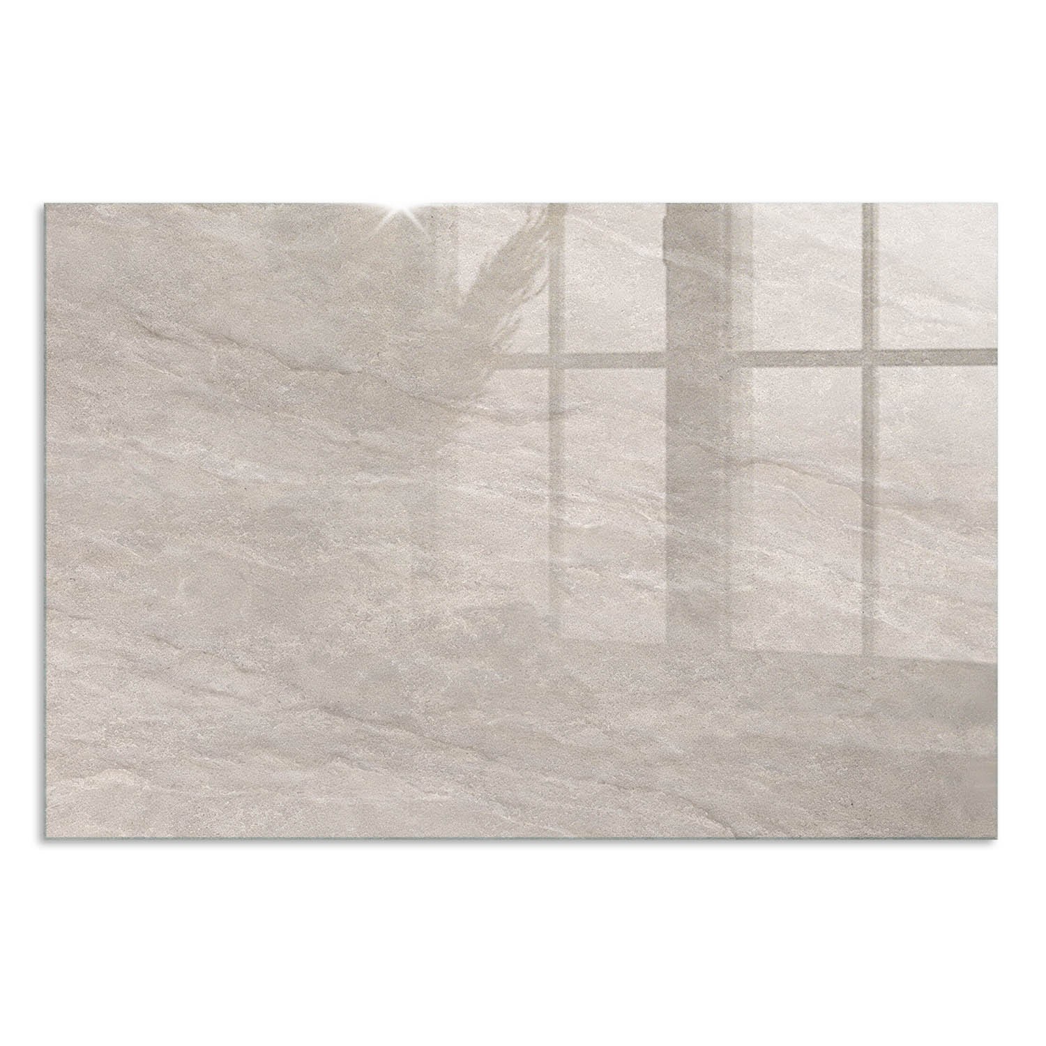 Tavolo in Vetro Rettangolare 120x80 cm Grigio