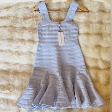 LOVESHACKFANCY Maryanne Knit Mini Dress In MORNING SKY, NWT,never worn, no flaws
