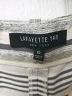Lafayette 148 NY Women's Size 10 Gray/Ivory/Black Striped Mom Shorts — photo 6