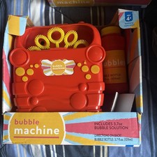 Bubble Maker Blower Machine Kids Summer Fun Red/Yellow 2022