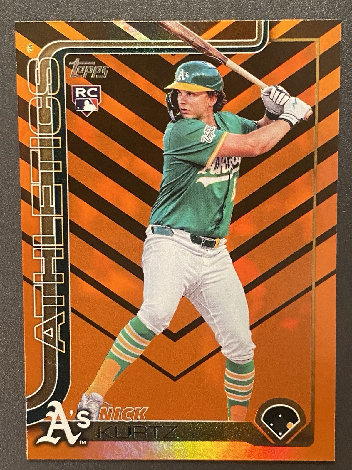 2025 Topps Update Nick Kurtz Holiday Foil Rookie Card #US201 Athletics RC