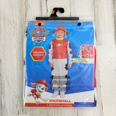 Paw Patrol Marshall Fire Fighter Dog Halloween Costume Backpack 2T NWT