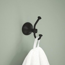Delta Double Towel Hook for Bathroom Kitchen Matte Black Esato Accessories