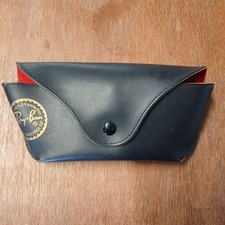 Vintage Glasses Case Ray Ban Case Sunglasses Frames Black exterior red interior