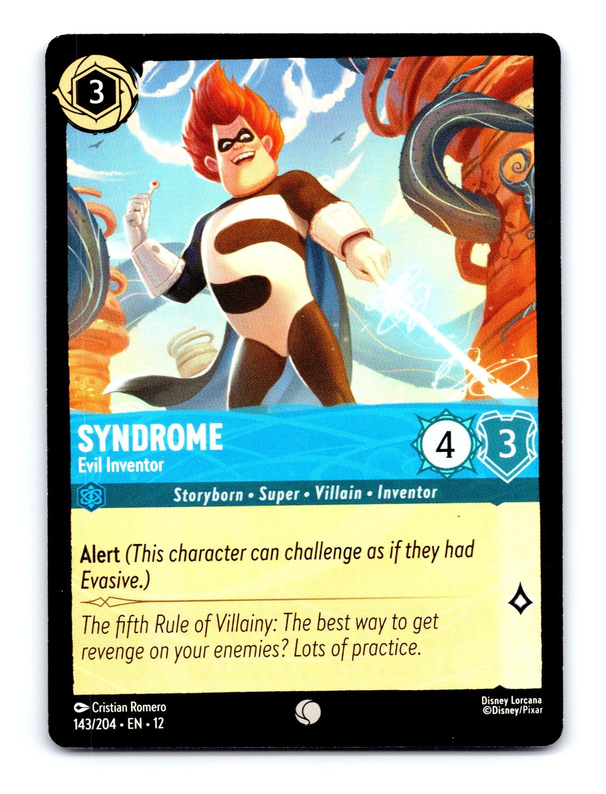 Syndrome - Evil Inventor 143/204 Common Wilds Unknown Lorcana Near Mint