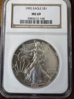 1992 $1 American Silver Eagle NGC MS69