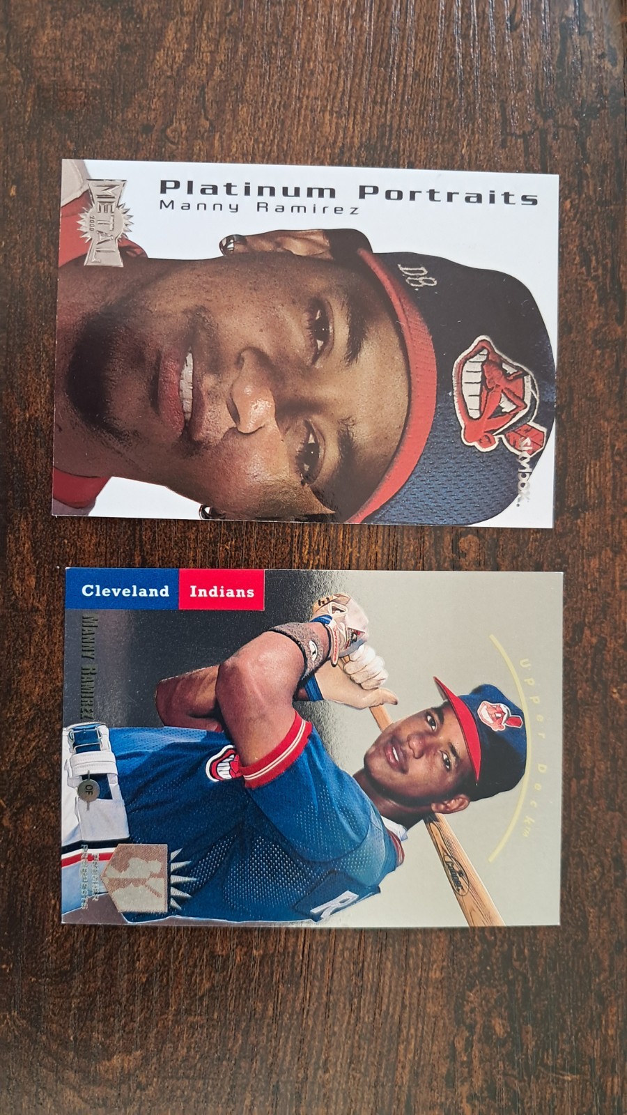 1993 Upper Deck SP #285 Manny Ramirez & 2000 Metal Platinum Portraits #3 Manny