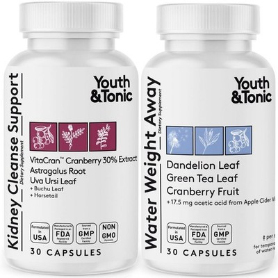 Daily Water Retention Pills for Kidney Cleanse Swelling and Excess Body Fluid...