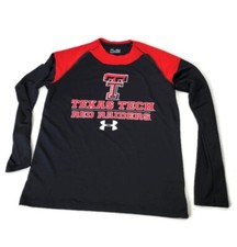 Texas Tech Red Raiders Under Armour Mens T Shirt Small Red Black Heatgear NCAA