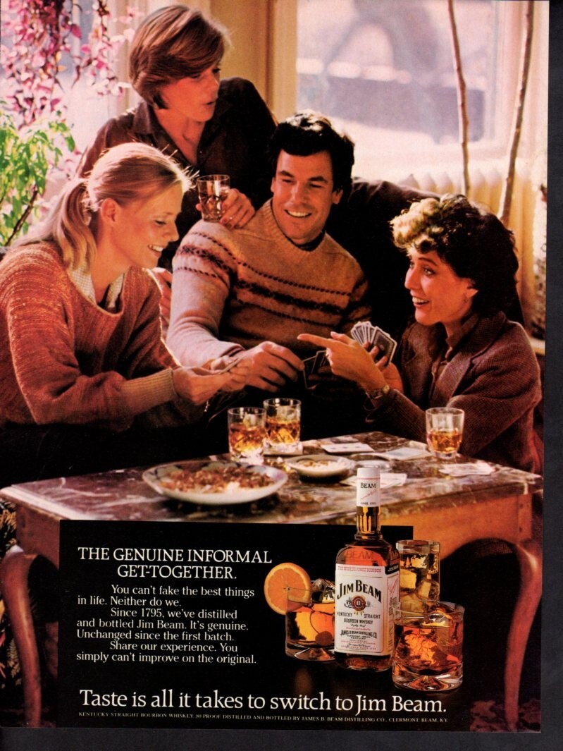 Пару постеров старой рекламы алкоголя. Бурбон Jim Beam История,Алкоголь,Крепкие напитки,Реклама