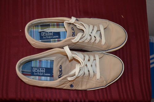 Ralph Lauren 100 % authentisch beige Sneaker Herren Größe 10 UVP $ 85 - Bild 6 von 6